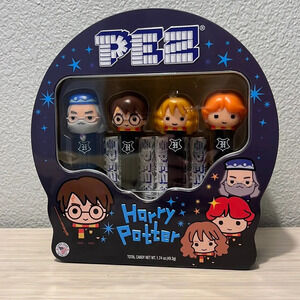 PEZ Dispenser Harry Potter Collector Tin Set Harry Hermione Ron Dumbledore New